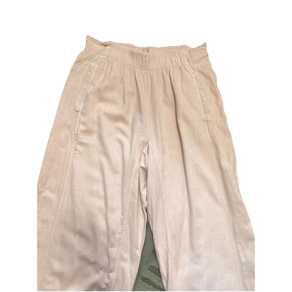 Free People days end linen pull-on pants in sand dollar Size XL Comfort Summer - Picture 11 of 14
